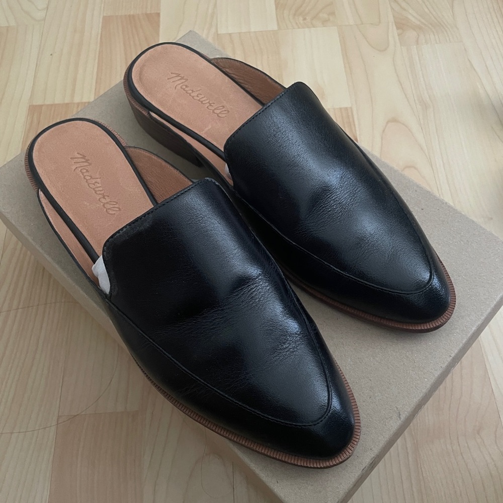 Madewell Frances Loafer Mule in Leather